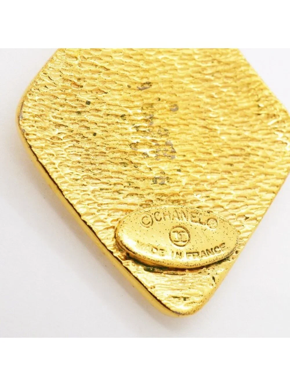 Chanel Necklace Vintage CC Logo Diamond Gold Plated